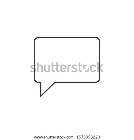 Speech bubble, speech balloon, chat bubble line art vector icon for apps and websites eps 10