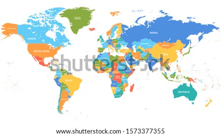 World map countries vector illustration Royalty-Free Stock Photo #1573377355