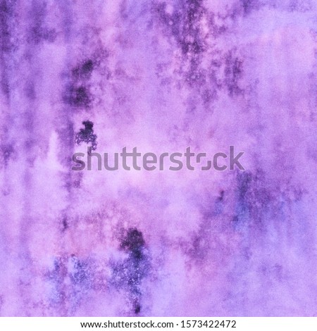 Abstract Hand Painted Violet Watercolor Background