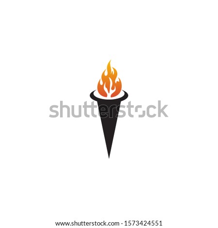 Torch icon logo design inspiration vector illustration template