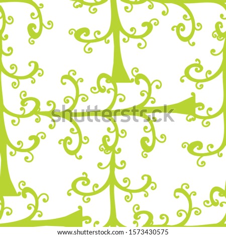 Vector seamless pattern of stylized Christmas trees. Decorative winter background.