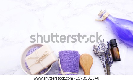 Composition with spa treatments on a nature floor-image
