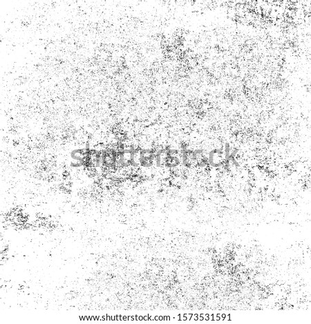 Grunge background black and white. Pattern of scratches, chips, scuffs. Abstract monochrome worn texture. Old dirty surface. Vintage vector clipart Royalty-Free Stock Photo #1573531591