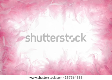 Pink Feaher Boa Frame Royalty-Free Stock Photo #157364585