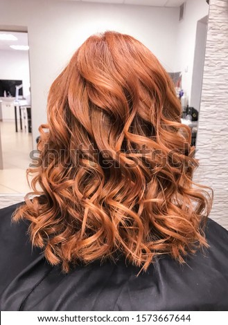 Long blond hair red color