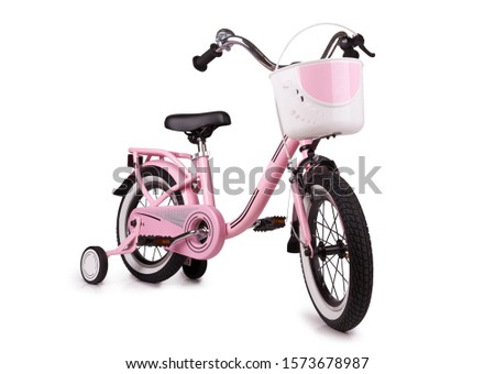 bicycle for children isolated on white background Royalty-Free Stock Photo #1573678987