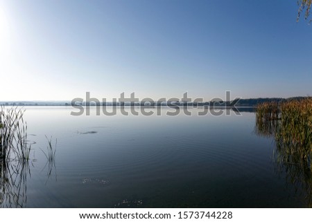 View of the Kis-Balaton from the island of Kanyavar on an autumn day.
