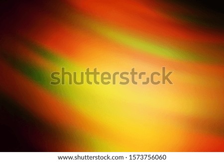 Dark Orange vector texture with curved lines. Colorful geometric sample with gradient lines.  Brand new design for your ads, poster, banner.