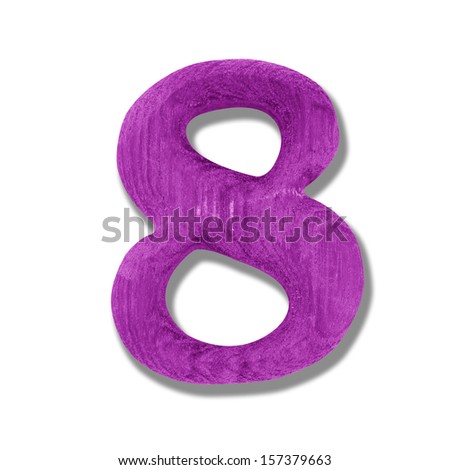 8 wooden number