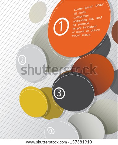 Circles background with numbers. vector illustration.