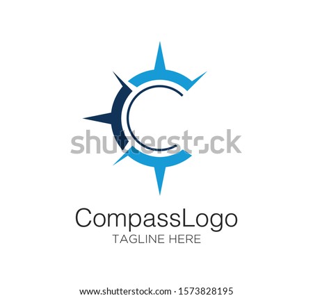 compass logo vector concept design template