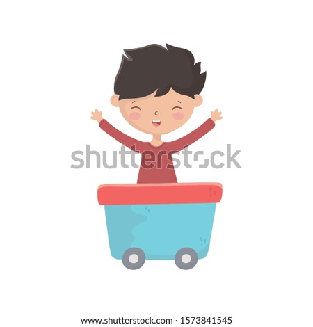 Boy cartoon design, Kid childhood little people lifestyle and person theme Vector illustration