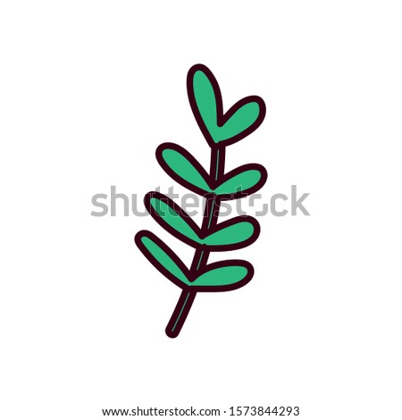 leaf icon design, Plant floral garden nature decoration ornament and season theme Vector illustration