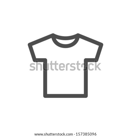 Vector White Blank Tshirt Icon Symbol