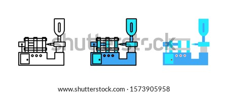 injection molding icon isolated on white background for web design Royalty-Free Stock Photo #1573905958