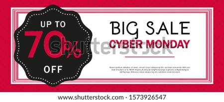 Cyber monday promotional sale: online shopping and e-commerce. super sales banner background for Good Deal Promotion. Cyber Monday Tags and Label Design. Vector illustration, modern design. EPS 10