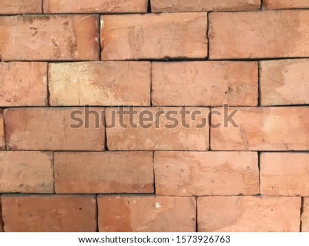 Background orange square  brick wall