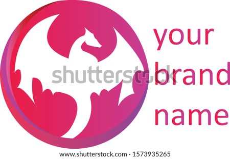 Dragon Shape Logo Vector Design