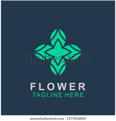 Luxury floral logo design. Ornament flower abstract vector. jewel boutique vector sign.