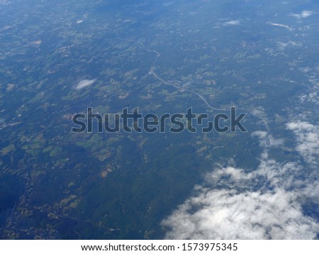 Wide aerial view of the spread of Maryland, USA.