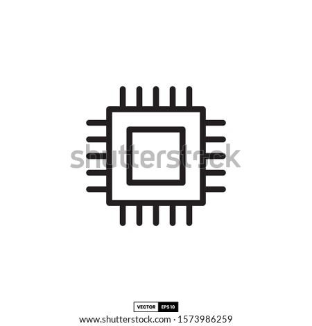 Processor icon, design inspiration vector template for interface and any purpose Royalty-Free Stock Photo #1573986259