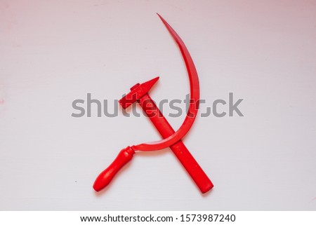 red sickle and hammer communism USSR Russia revolution