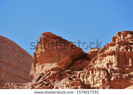 evocative erosion of the Wadi Rum desert rocks