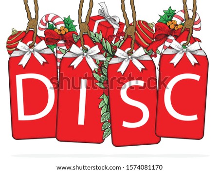 Merry Christmas discount label template