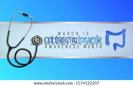 Vector illustration on the theme of national Colorectal Cancer awareness month of March.