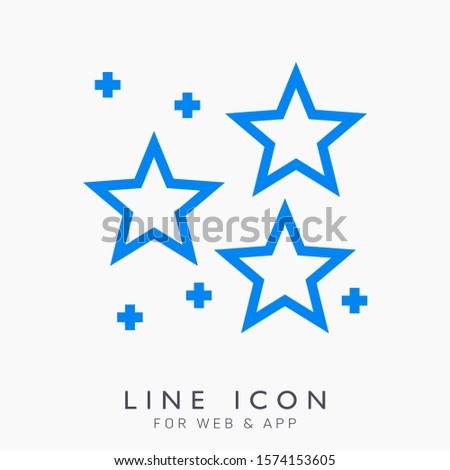 Star vector line pictogram icon. Party and holiday element for your designs.