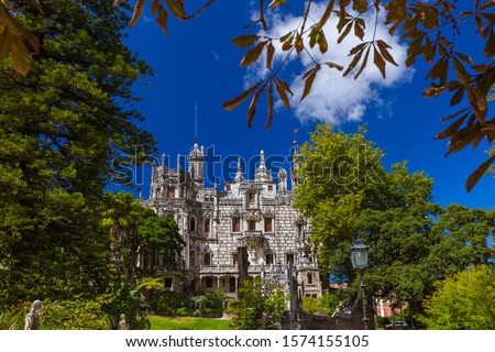 Castle Quinta da Regaleira - Sintra Portugal - architecture background