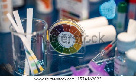Ph (Acid And Base) Indicator Color Chart  Royalty-Free Stock Photo #1574162023