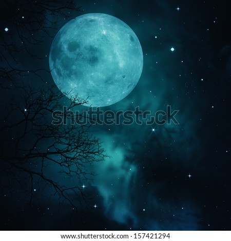 Full Moon on the skies, abstract natural backgrounds