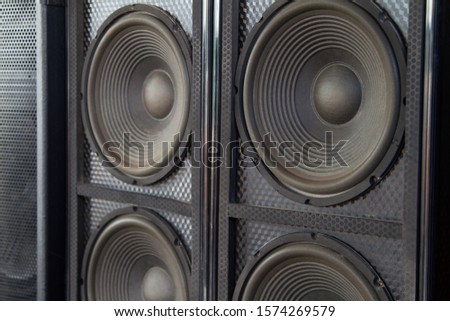 Outdoor speakers used for concerts