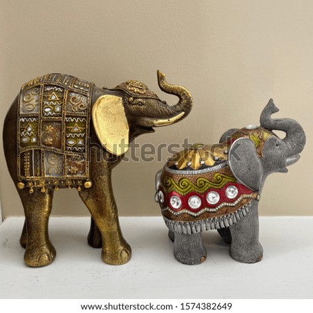 Ancient elephant scriptures in traditional attire