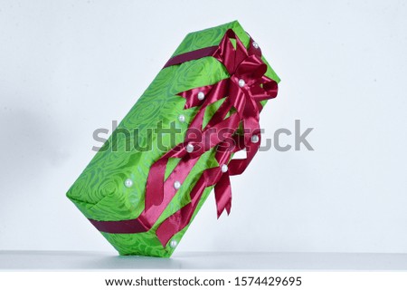 Gift box for Christmas, New Year, box on a white background