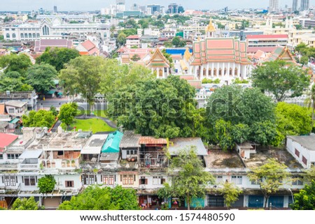 panoramic view of downtown bangkok, thailand