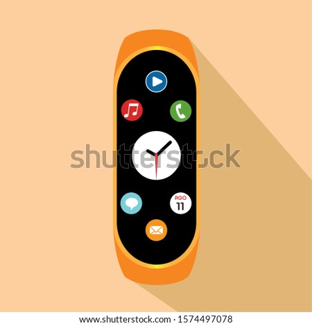 Isolated smart watch on a colored background - Vector illustration