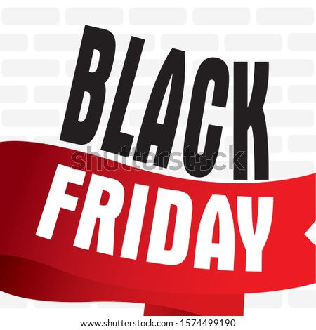 Black friday poster with text - Vector illustration design