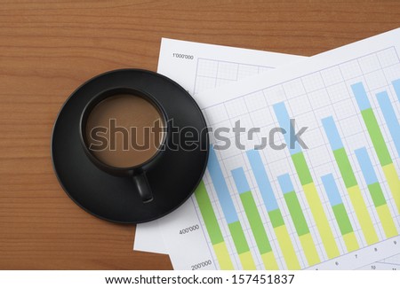 Coffee & Chart on the Worktable