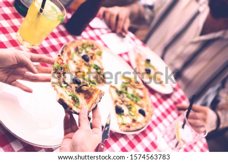 Delicious Mixture pizza Italian food