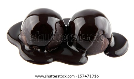 chocolate candy is isolated on a white background. picture from