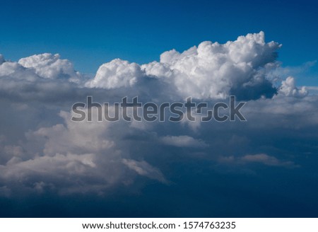Above the clouds aerial view
