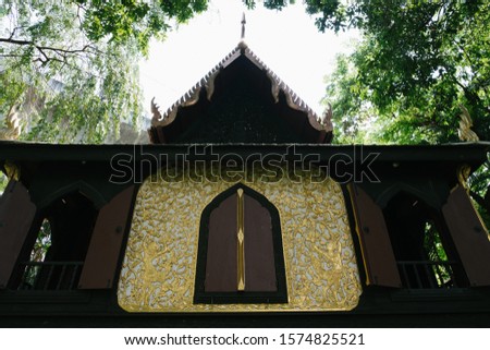 Old house Thai style in garden