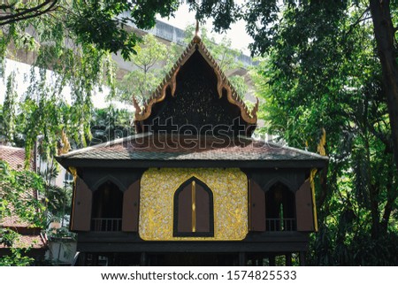 Old house Thai style in garden