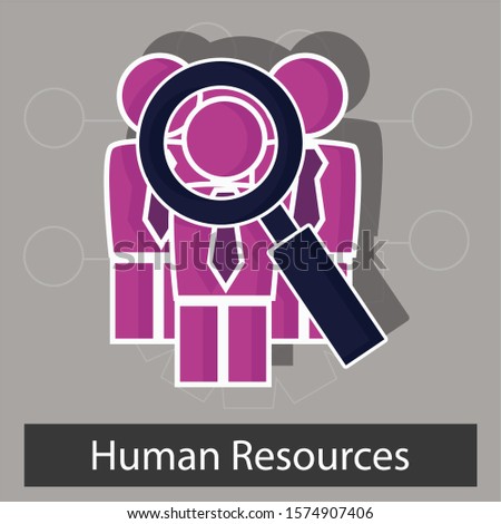 Human resource concept. Creative idea design. Flat vector illustration for template, web page, brochure, presentation. 