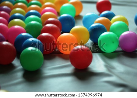 colorful balls on the floor