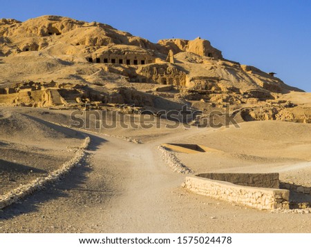 Tombs of the Nobles, Luxor, Egypt Royalty-Free Stock Photo #1575024478