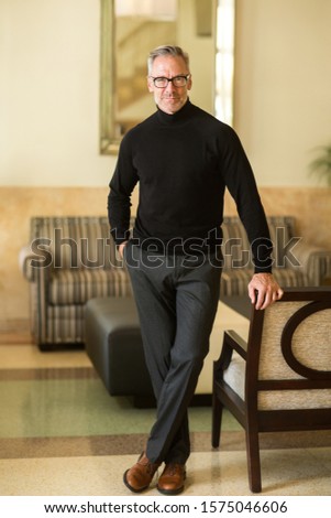 Mature well dressed fashionable older man Royalty-Free Stock Photo #1575046606