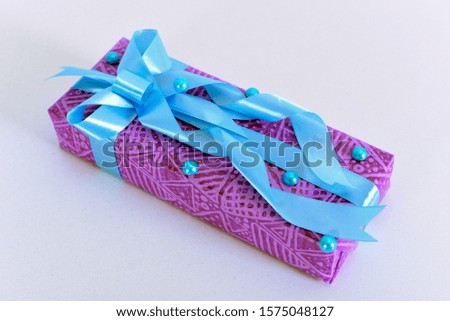Christmas gift box in white background